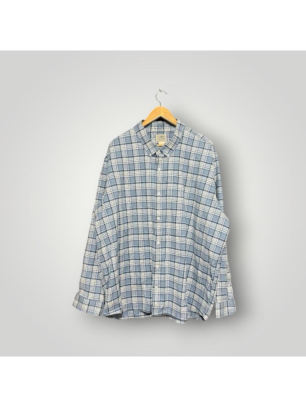 L.L.Bean Traditional Fit Plaid Button Down Shirt 3XL Men’s